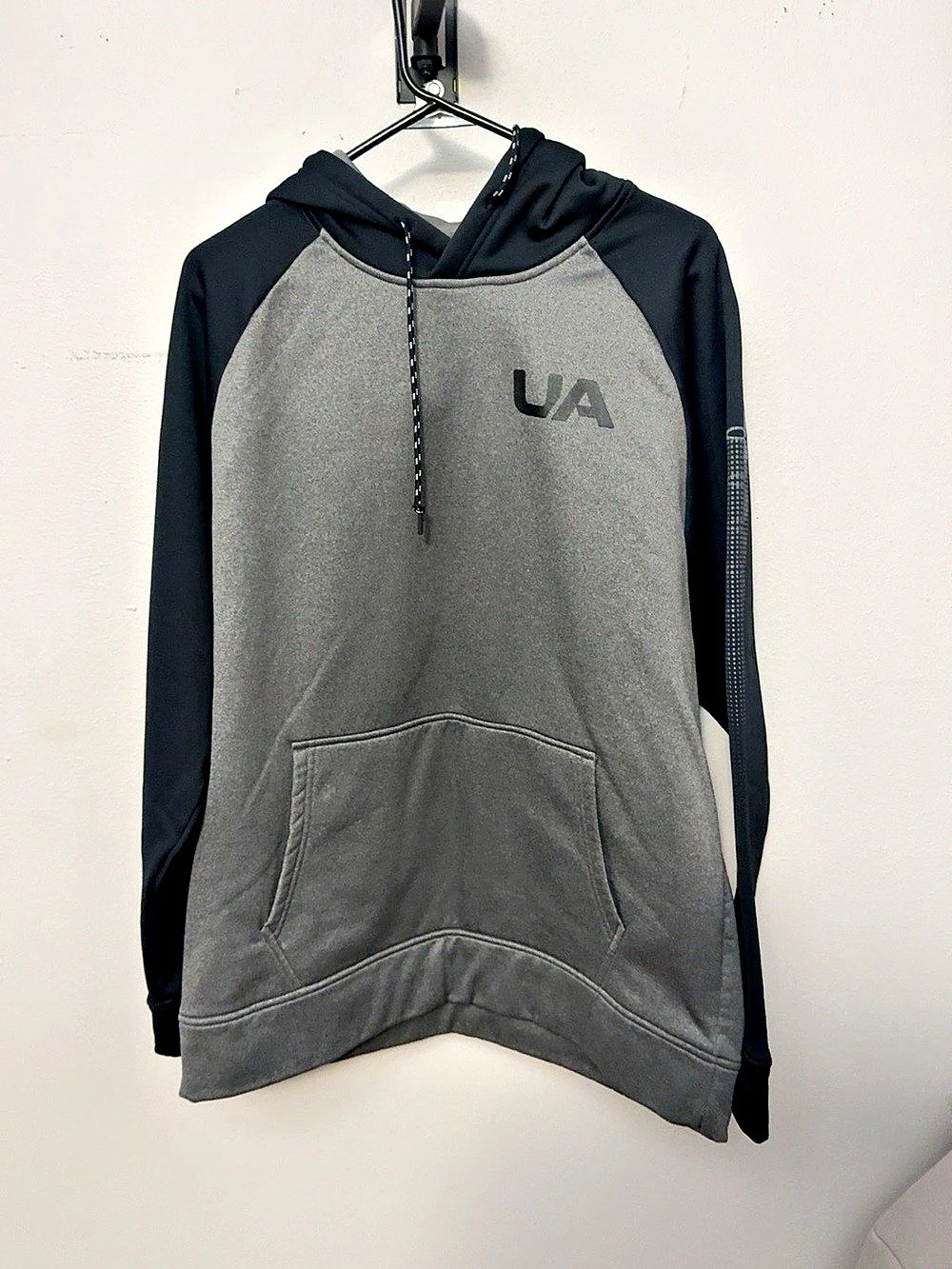 Under Armour ColdGear Infrared Hooded Sweatshirt Gray & Black Size Large